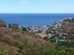 Colourful homes in the fishing village of Canaries